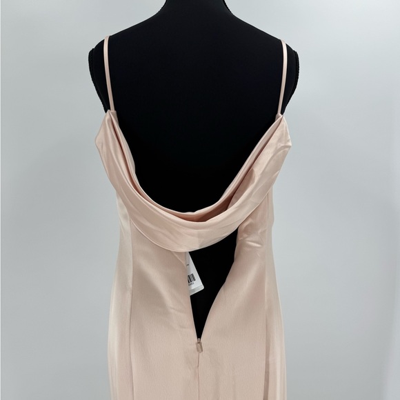 After Six by Dessy Cowl Back Long Maxi Dress Gown, Toasted‎ Sugar, Size 2, NWT - Picture 11 of 15